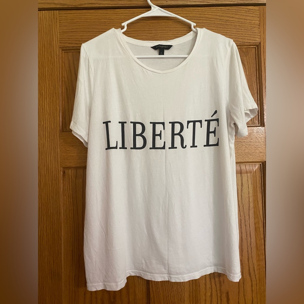 Banana Republic - LIBERTÈ White Tee - Size L